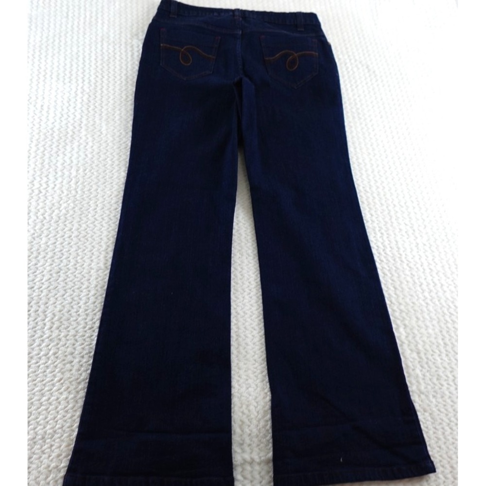 Smiths Dungrees Bootcut Jeans Medium Dark Wash Denim Cotton size 6 - Picture 4 of 12